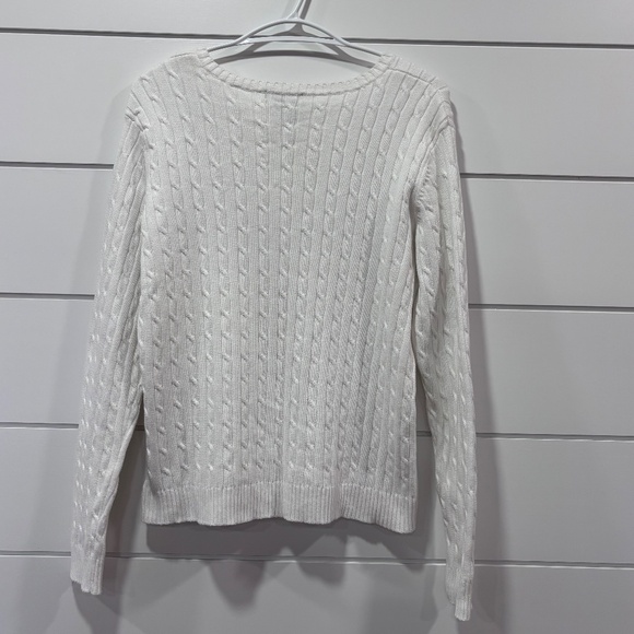 Eddie Bauer made in Australia white knit cardigan cotton blend size L-read descr - Picture 2 of 16